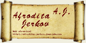 Afrodita Jerkov vizit kartica